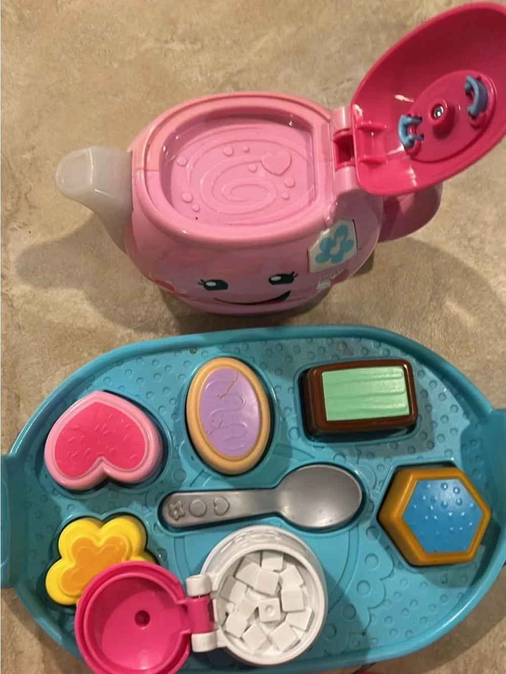 Kids Pink Fisher Price Talking Tea Set